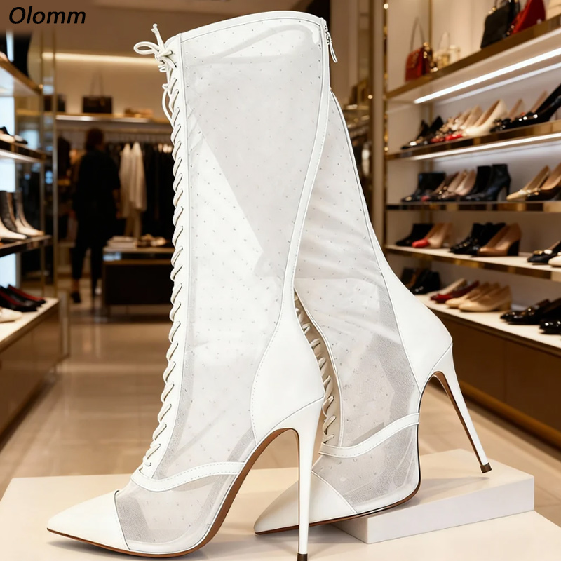 Art Craft For Adults - Olomm Artisan Crafted Sheer Mesh Boots