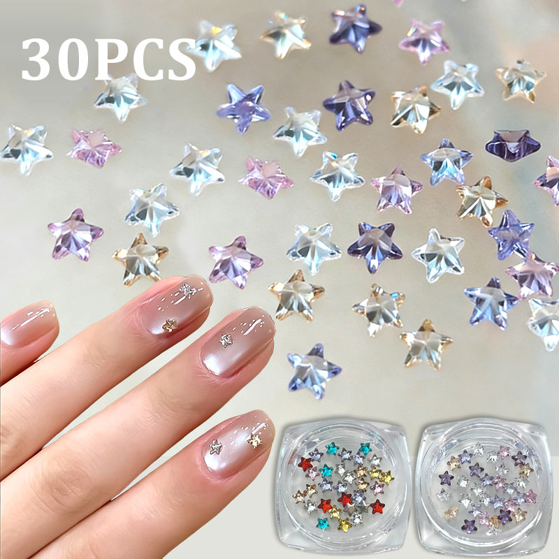 Art & Craft Paper Ideas - 30pcs Mini Five Pointed Star Zircon