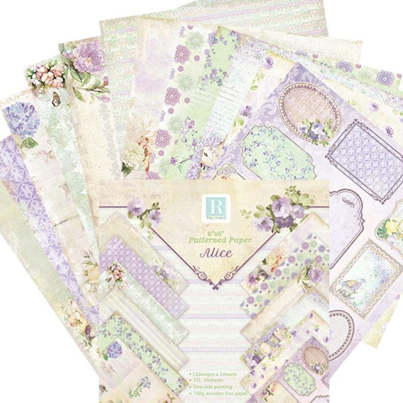 Art Craft Background - 24 Sheets Light Purple Flower Craft