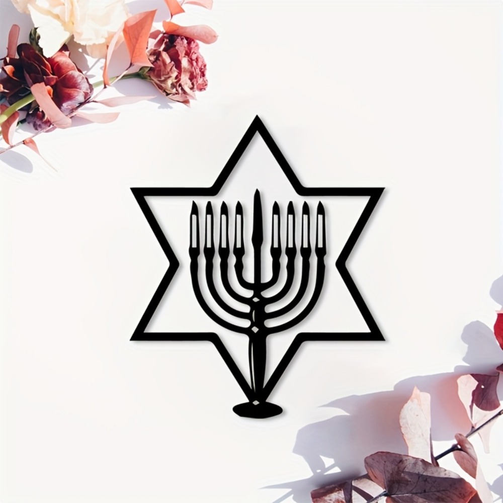 Art & Craft Tape - CIFBUY Metal Wall Art Menorah Star