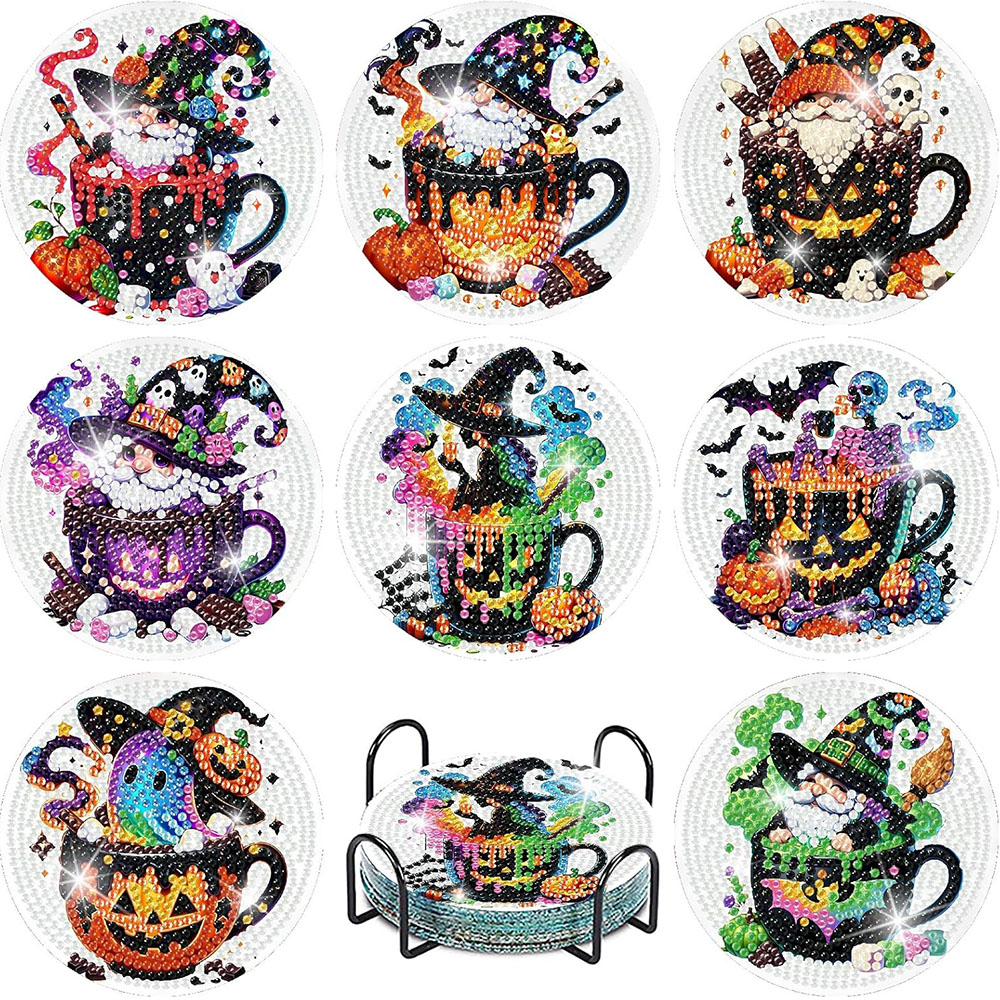 Art Craft For Adults - 8PCS 5D Halloween Gnome Diamond Painting