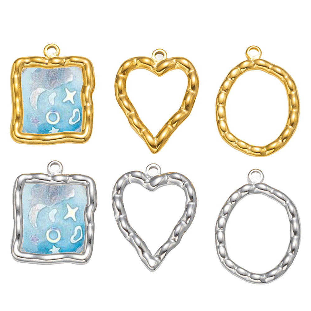 5pcs Stainless Steel Heart Rou - огляд і ціна Art Craft Resin