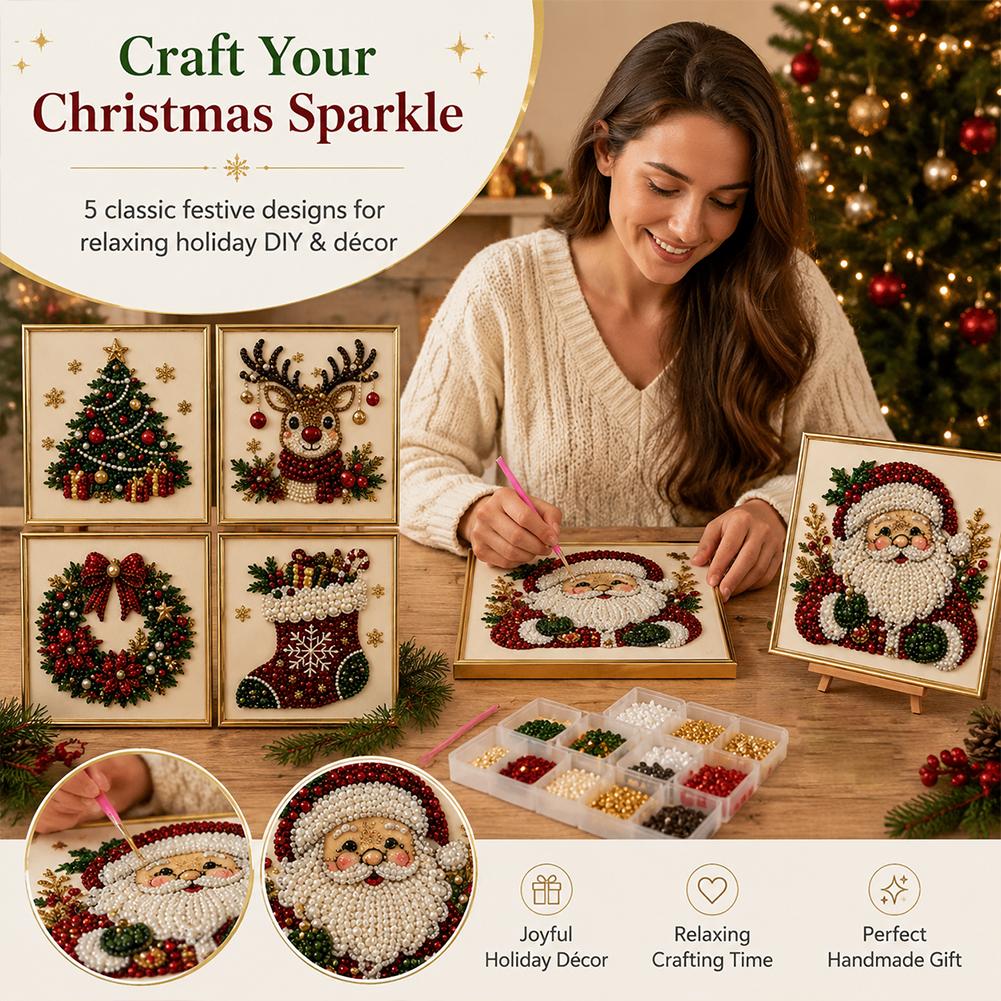 Christmas Santa Claus Pearl Ar - огляд і ціна Art Craft For Adults