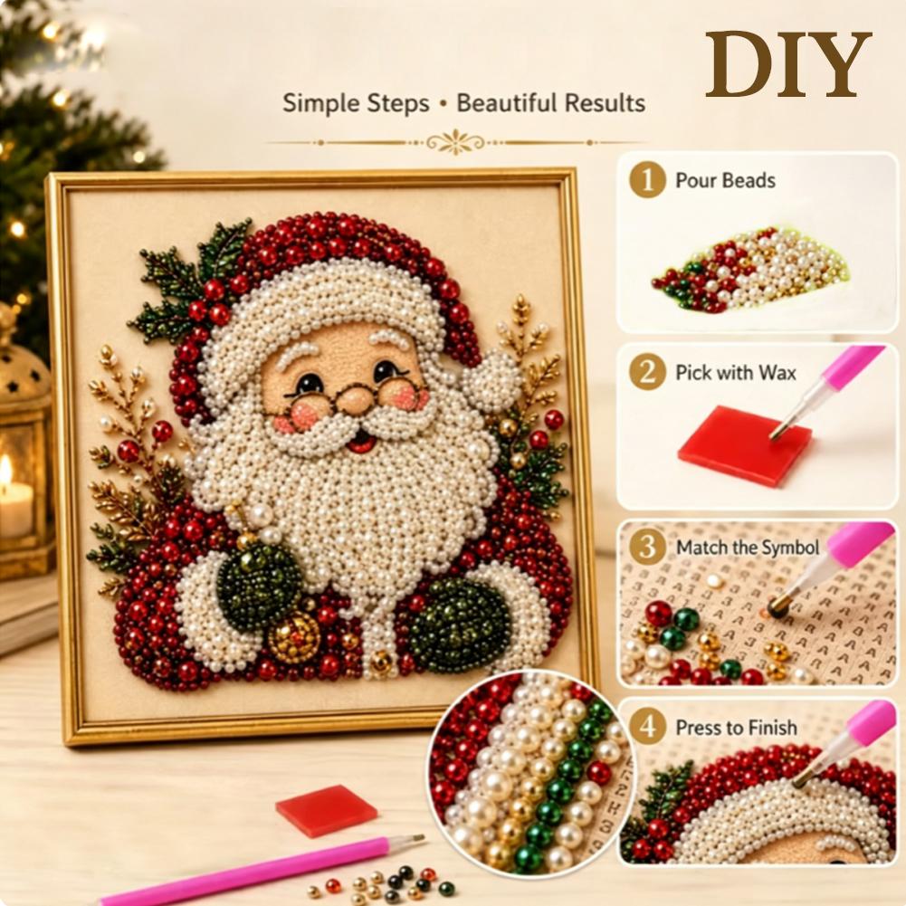 Christmas Santa Claus Pearl Ar - огляд і ціна Art Craft For Adults