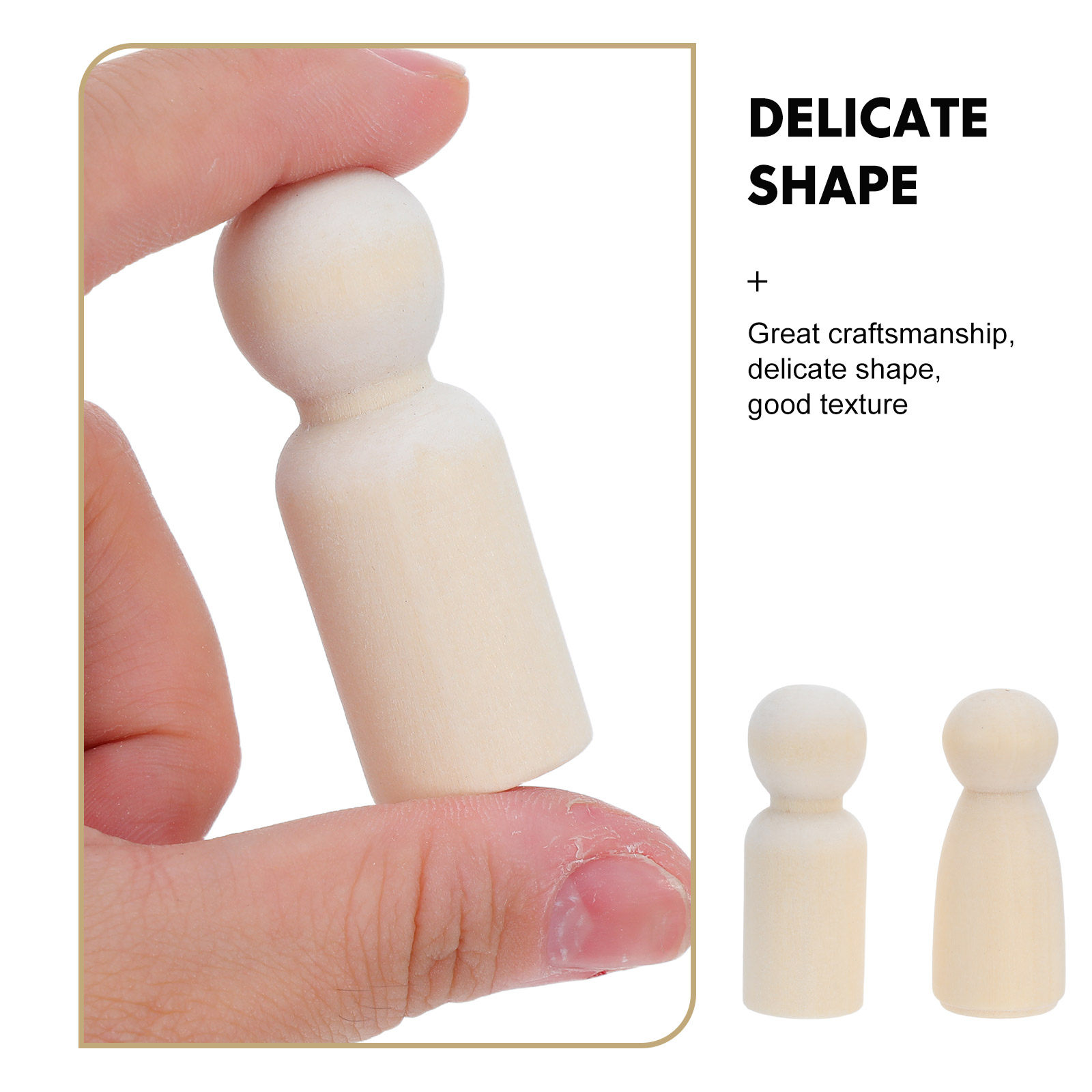 40Pcs Unpainted Wooden Peg Bla - огляд і ціна Art Craft For Adults