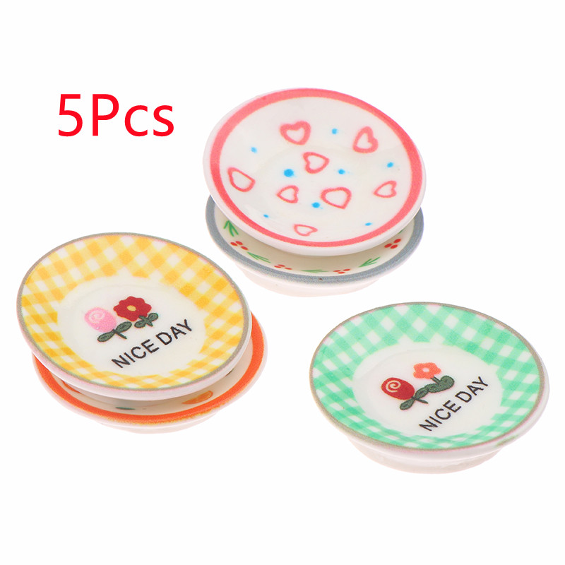 5Pcs 1/12 Dollhouse Mini Plate - огляд і ціна Art Craft House