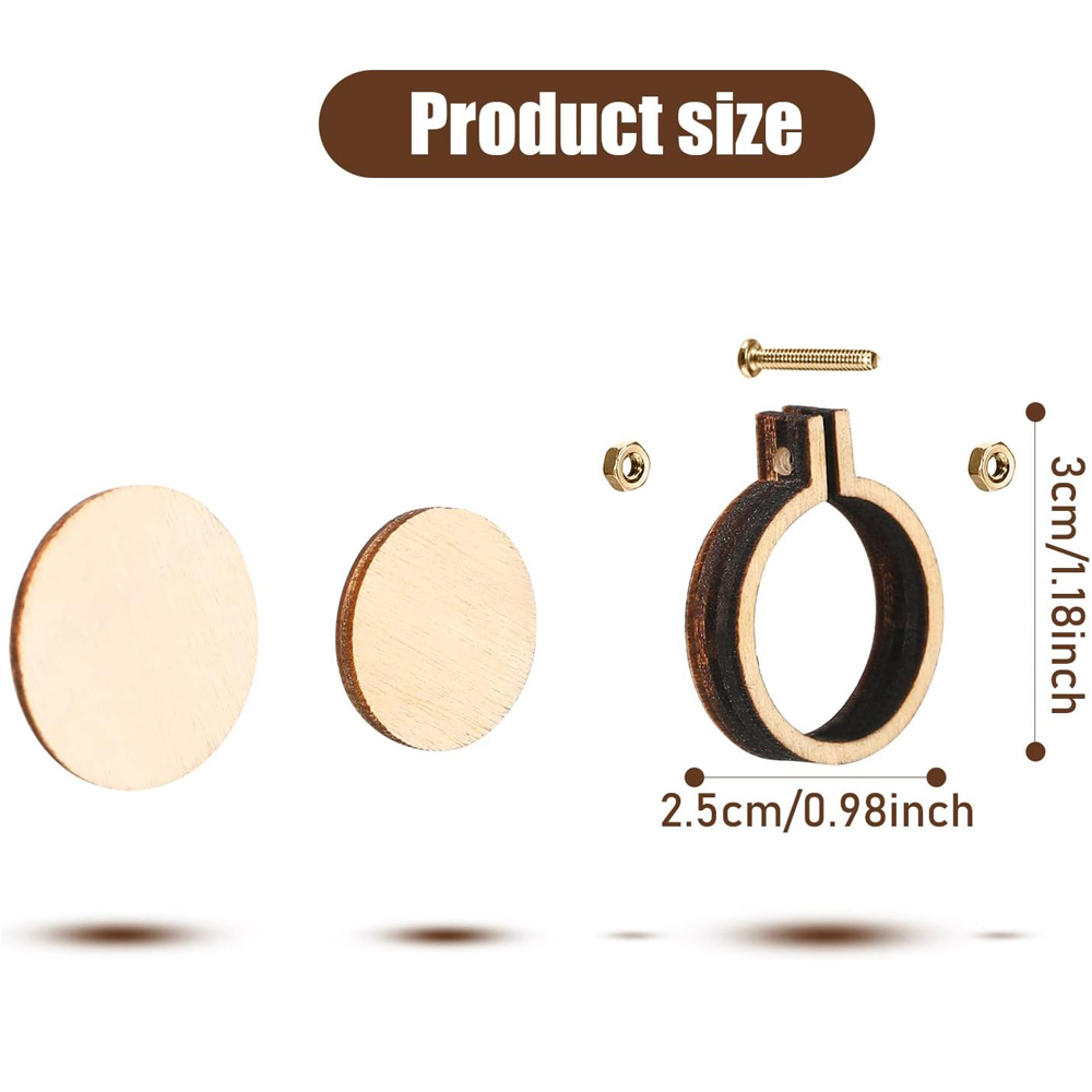 10Pcs/Set Wooden Mini Embroide - огляд і ціна Embroidery Hoop Kit