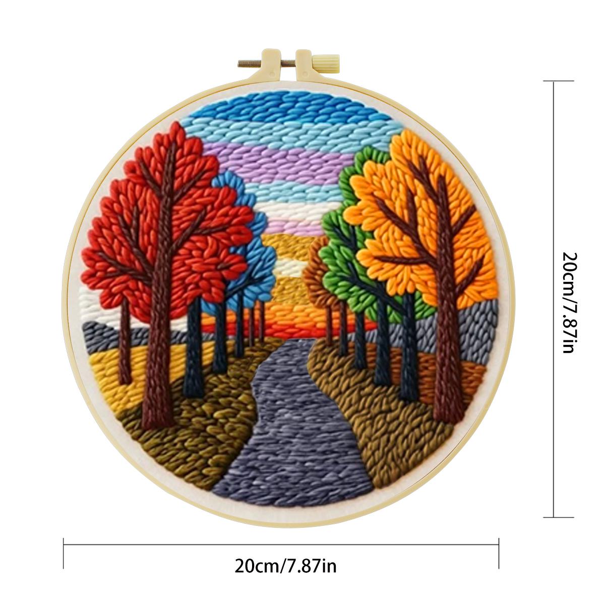 20X20CM/7.87inch Scenery Punch - огляд і ціна Punch Needle Kit