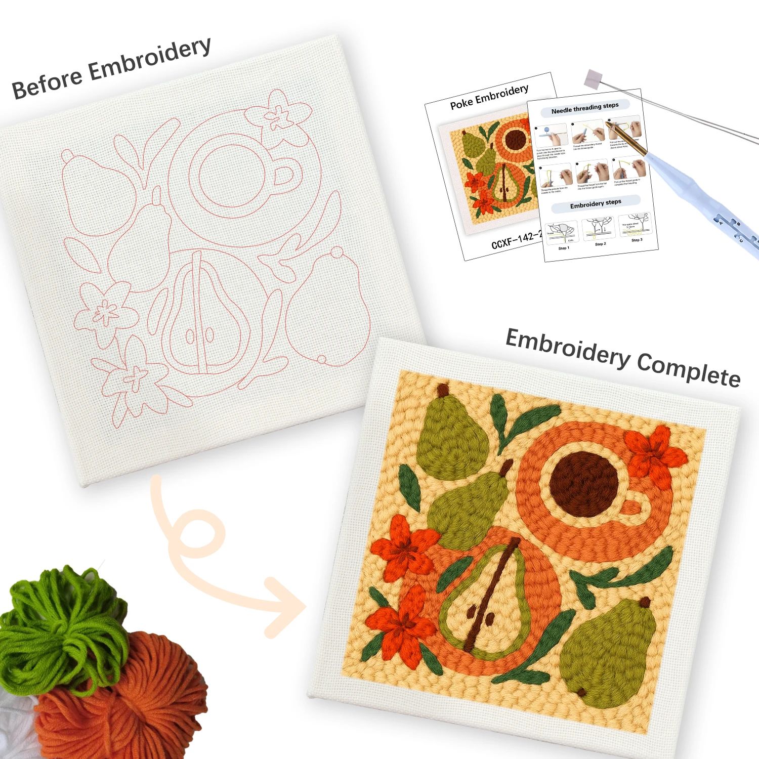 GATYZTORY Punch Needle Embroid - огляд і ціна Punch Needle Kit