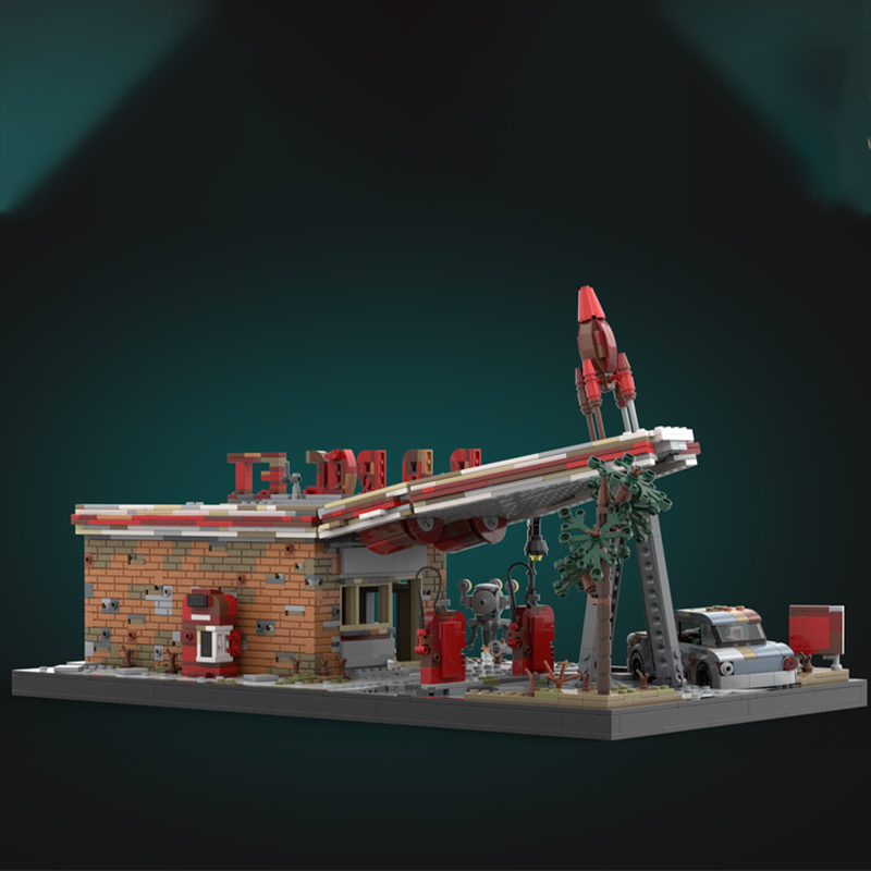 2168pcs MOC Red Rocket Fallout - огляд і ціна Art And Craft Rocket