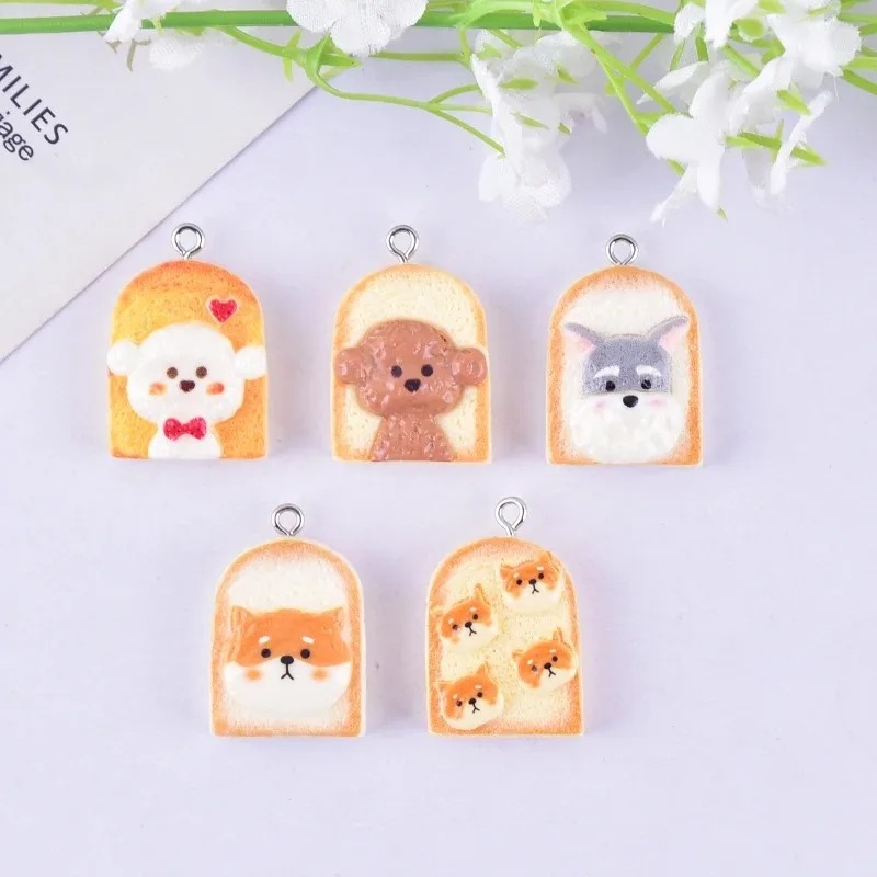 10Pcs Cute Toast Dog Resin Pen - огляд і ціна Art Craft Resin