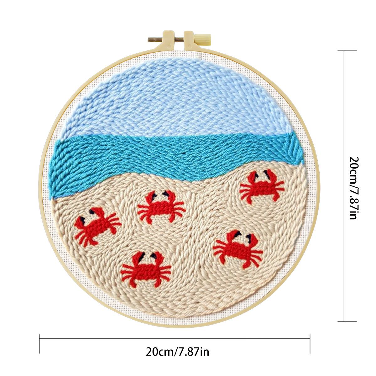 20X20CM/7.87inch Animal - Crab - огляд і ціна Punch Needle Kit