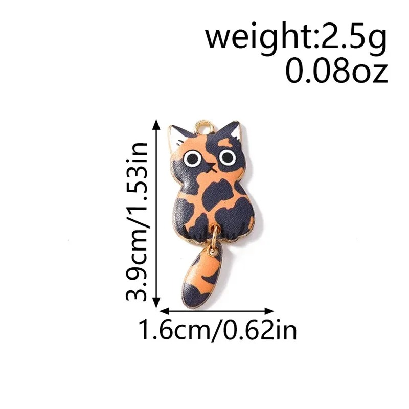 10Pcs 16×39mm Cute Cartoon Cat - огляд і ціна Art Craft Resin