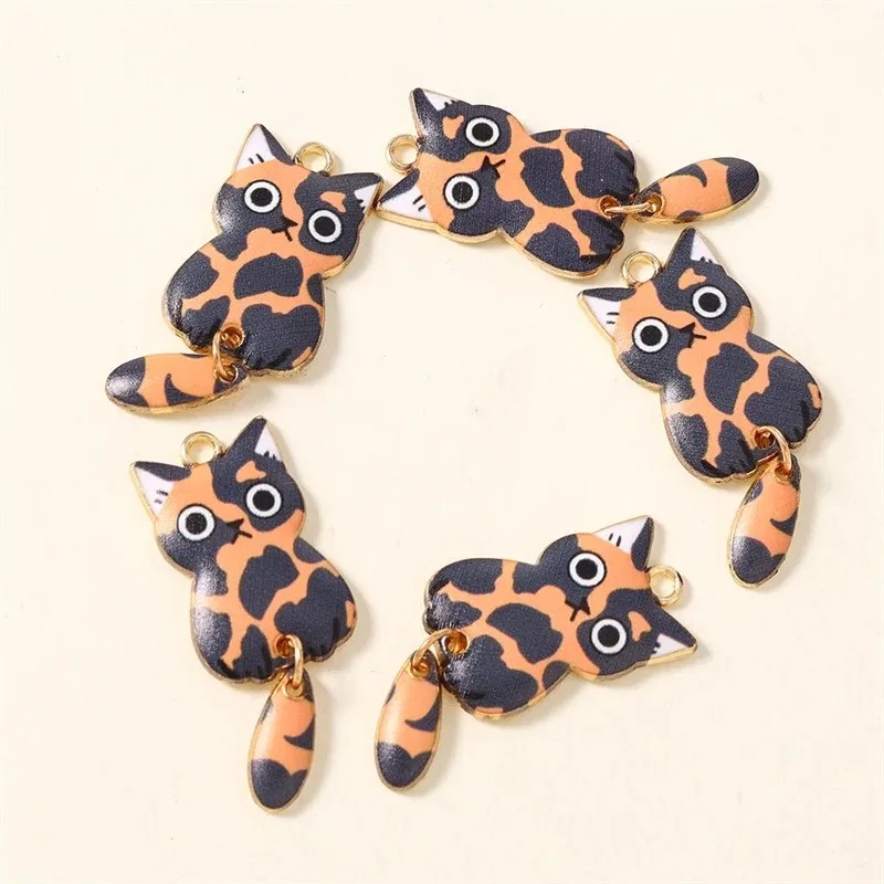 10Pcs 16×39mm Cute Cartoon Cat - огляд і ціна Art Craft Resin