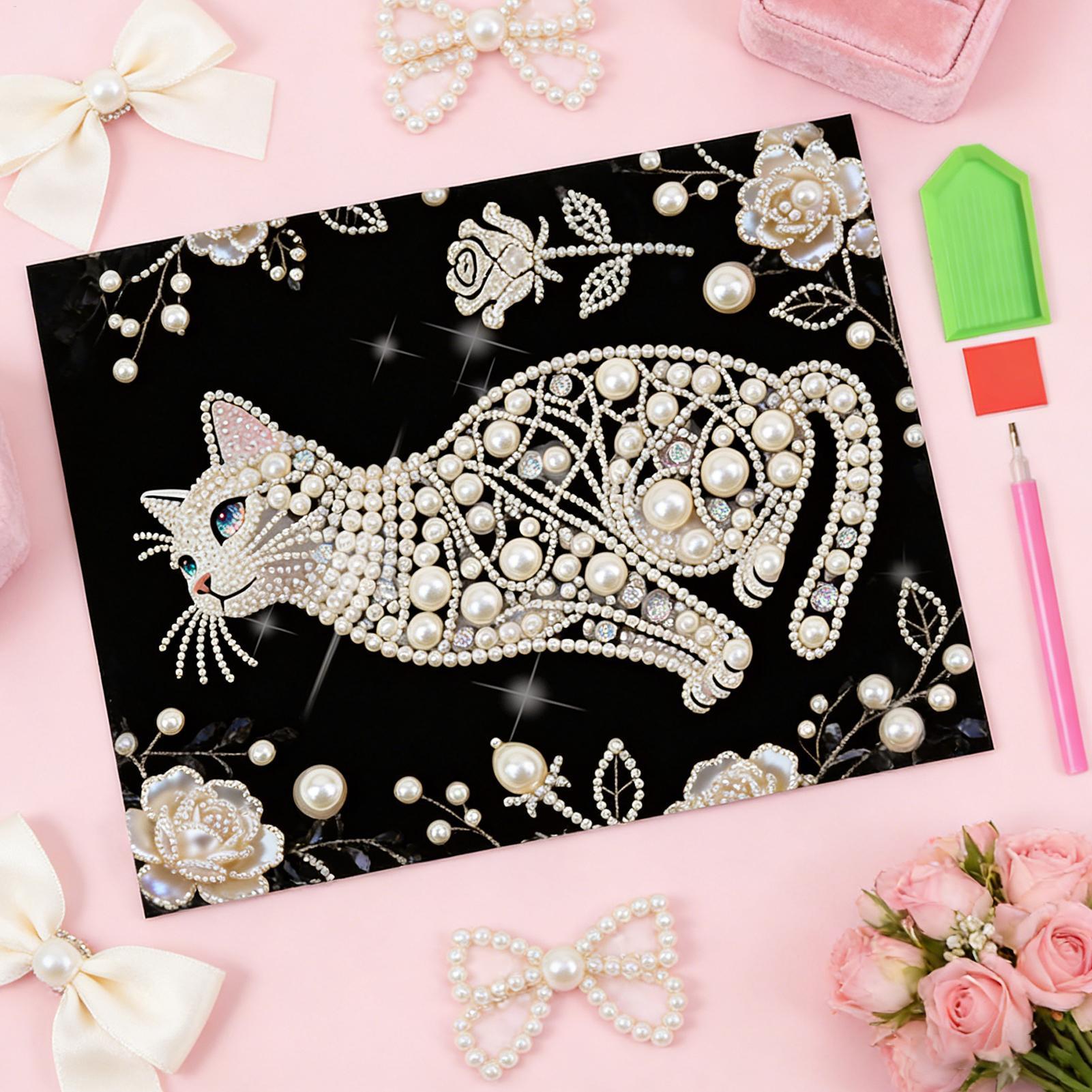 Cat Shape Pearl Painting Kits  - огляд і ціна Art Craft Mother'S Day