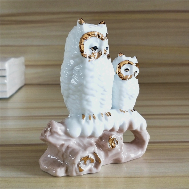 Gilt Porcelain Mother Owl Figu - огляд і ціна Art Craft Mother'S Day