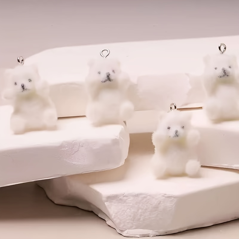 6Pcs Polar Bear Resin Charms C - огляд і ціна Art Craft Resin