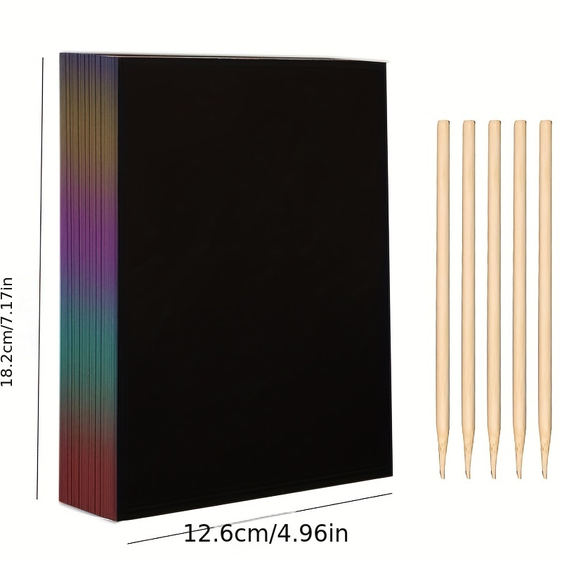 50 pcs Scratch Paper Kids Rain - огляд і ціна Art Craft Rainbow