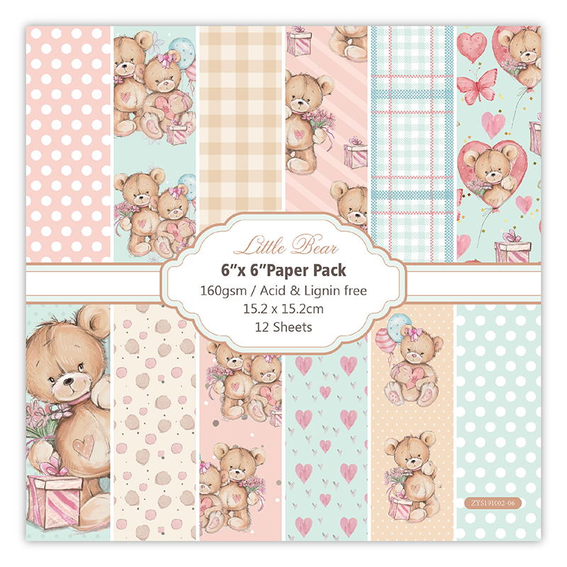 12 Sheets little bear Scrapboo - огляд і ціна Art Craft Background