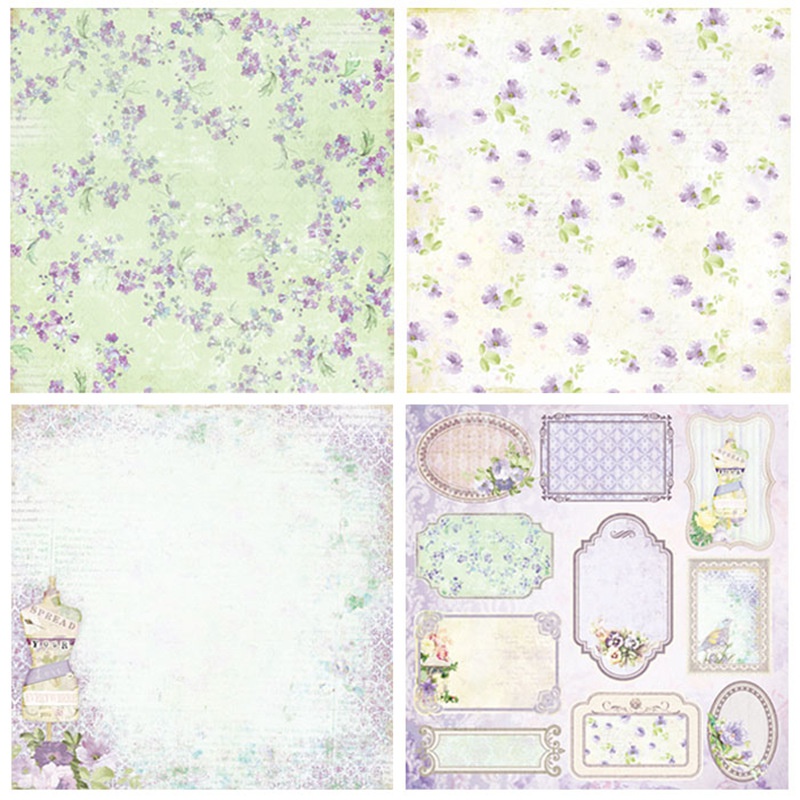 24 Sheets Light Purple Flower  - огляд і ціна Art Craft Background
