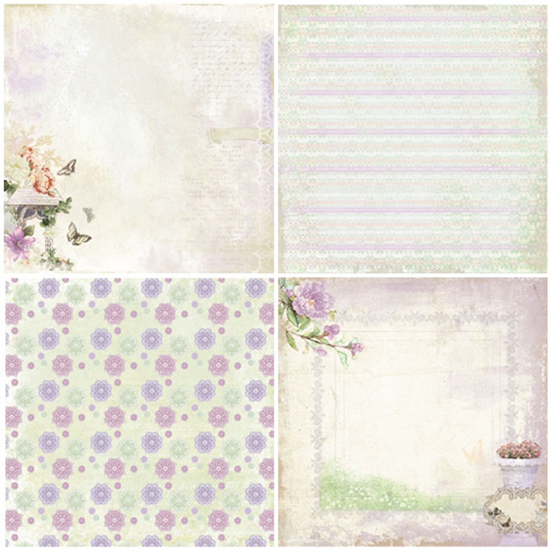 24 Sheets Light Purple Flower  - огляд і ціна Art Craft Background