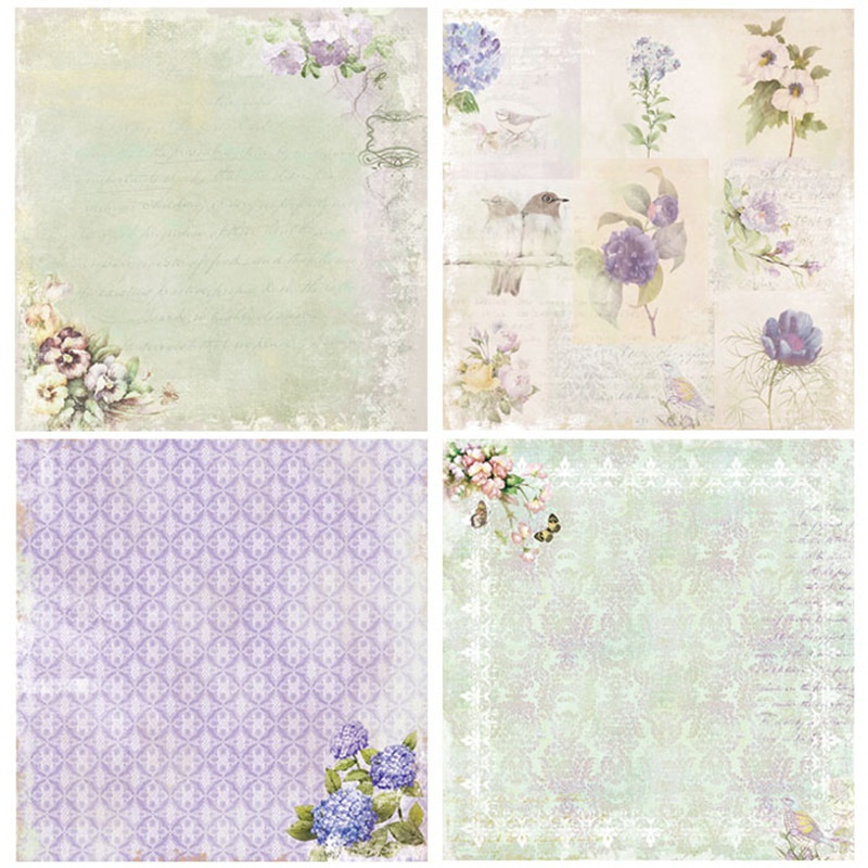 24 Sheets Light Purple Flower  - огляд і ціна Art Craft Background