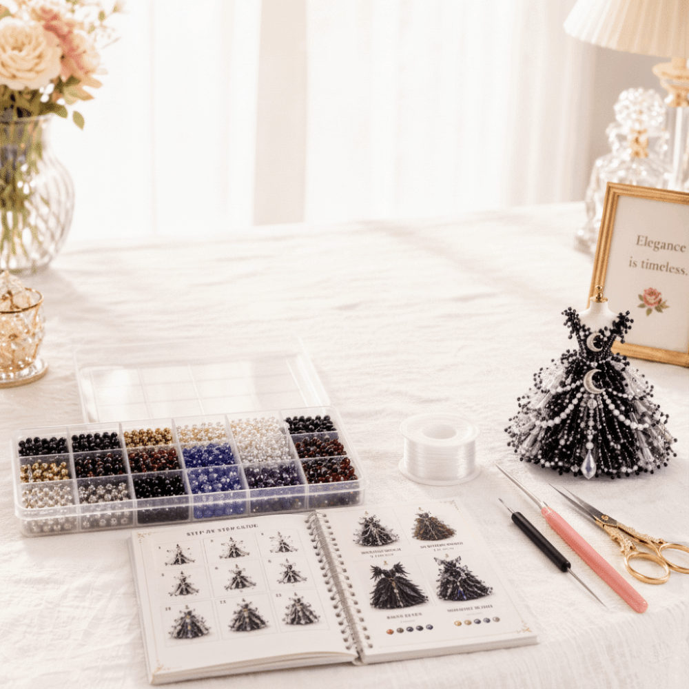 Tiny Beads 3D Beaded Dress Kit - огляд і ціна Art Craft Rainbow
