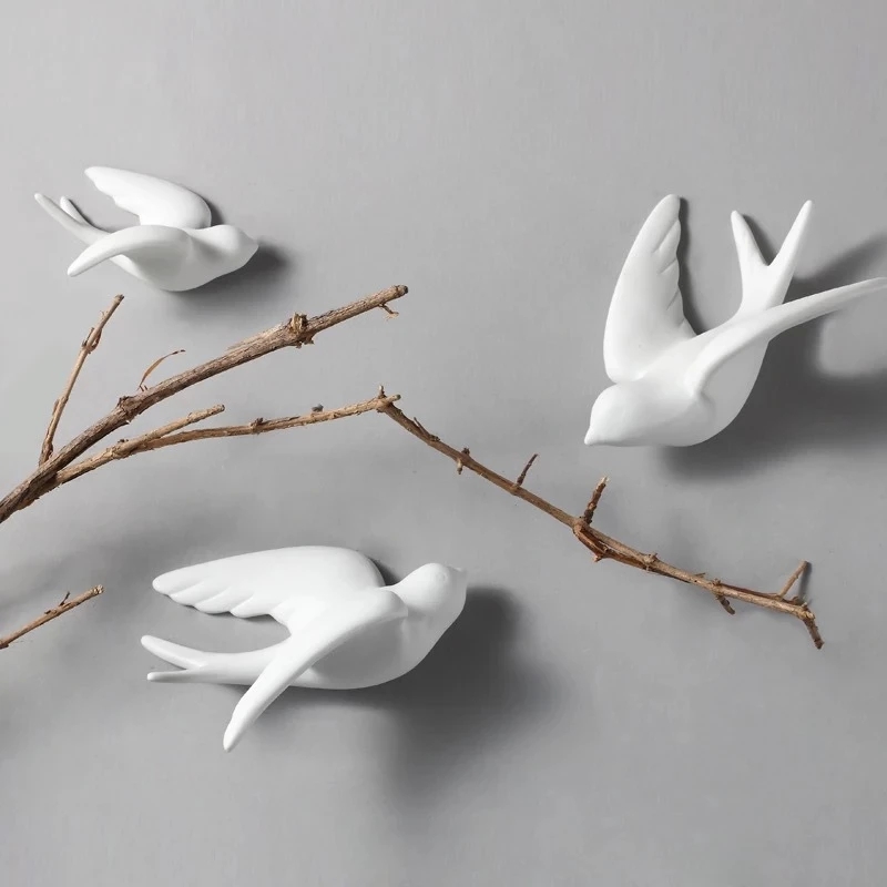 Creative Ceramic Birds Wall Ha - огляд і ціна Art Craft Background