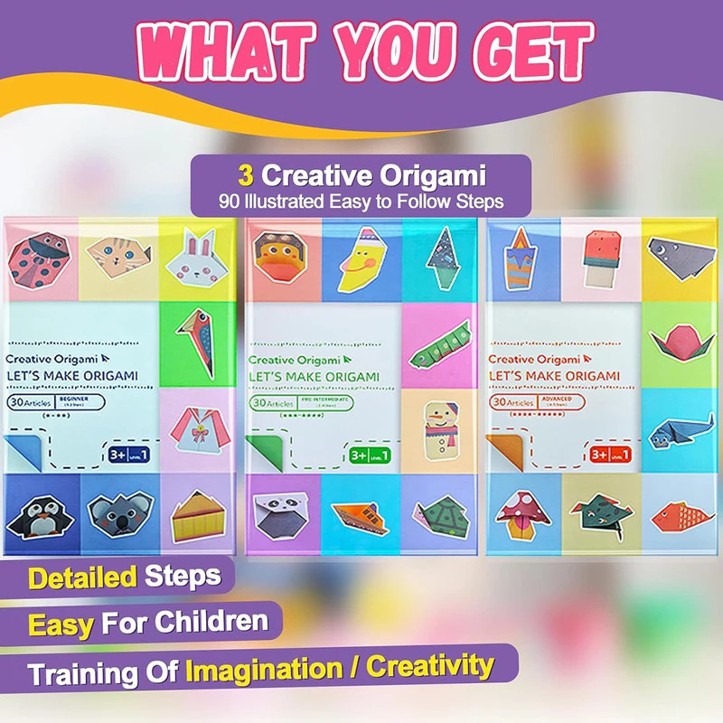 Origami Kit with 30/96 Sheets  - огляд і ціна Art Craft Rainbow