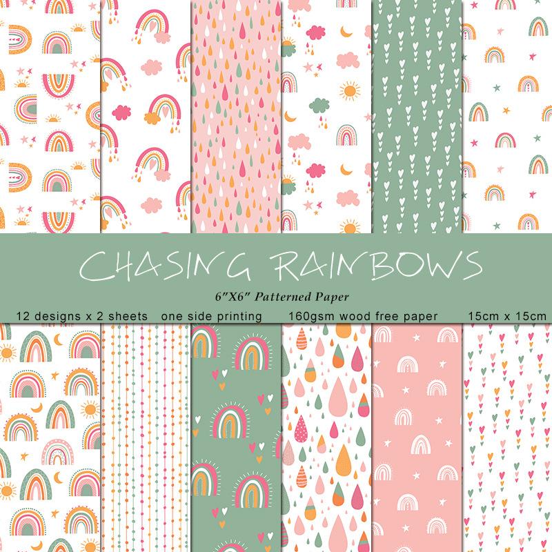 24 Sheets/Set Rainbow Craft Pa - огляд і ціна Art Craft Background