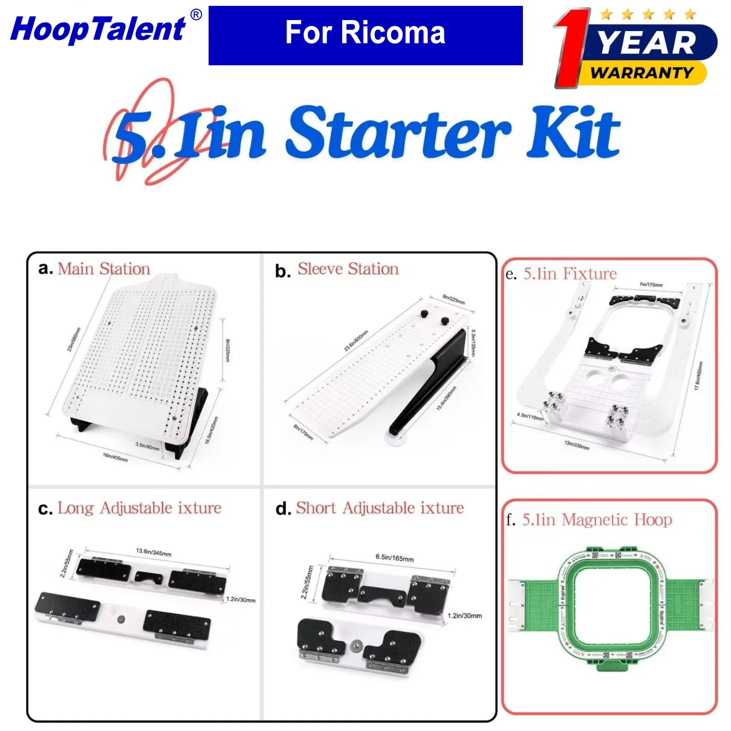 Hooping Station Kit for Ricoma - огляд і ціна Embroidery Hoop Kit