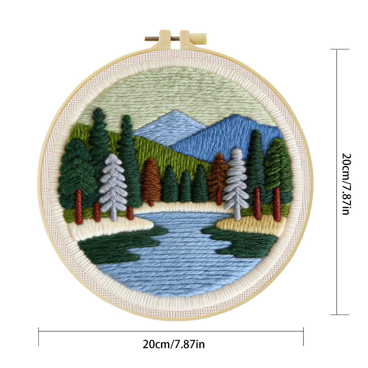 20X20CM/7.87inch Scenery Punch - огляд і ціна Punch Needle Kit