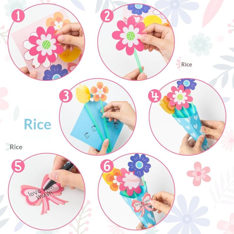 12Pcs Flower Bouquet Craft Kit - огляд і ціна Art Craft Mother'S Day