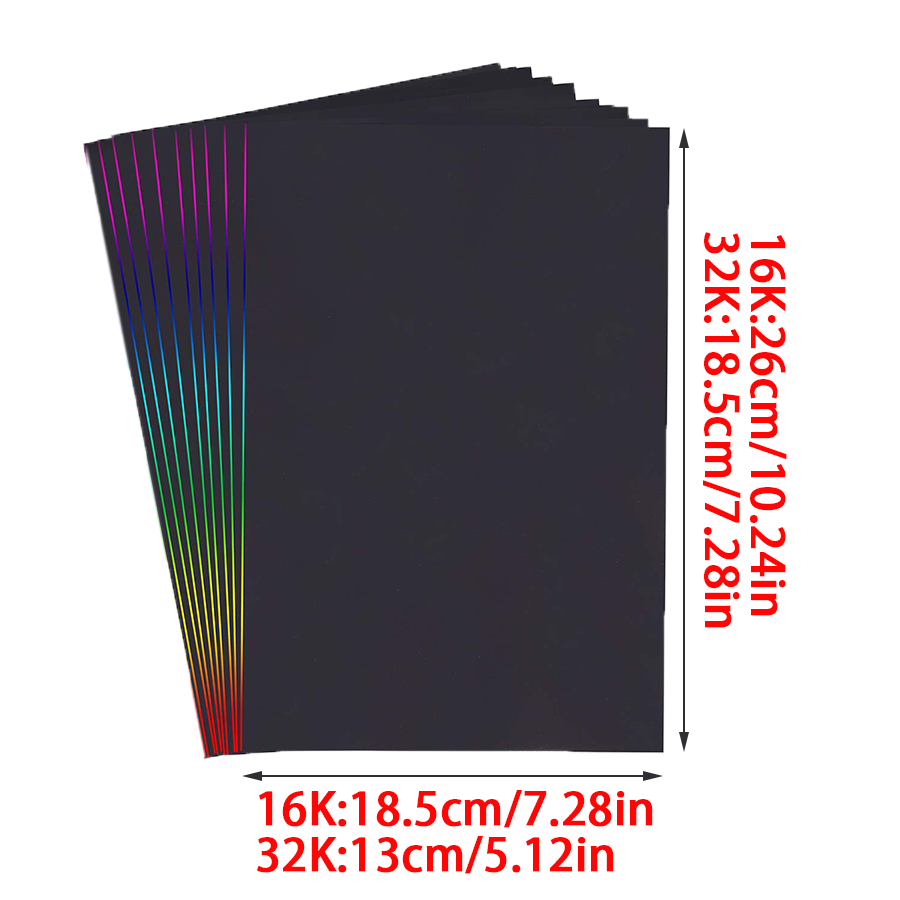 10/30pcs Rainbow Scratch Paper - огляд і ціна Art Craft Rainbow
