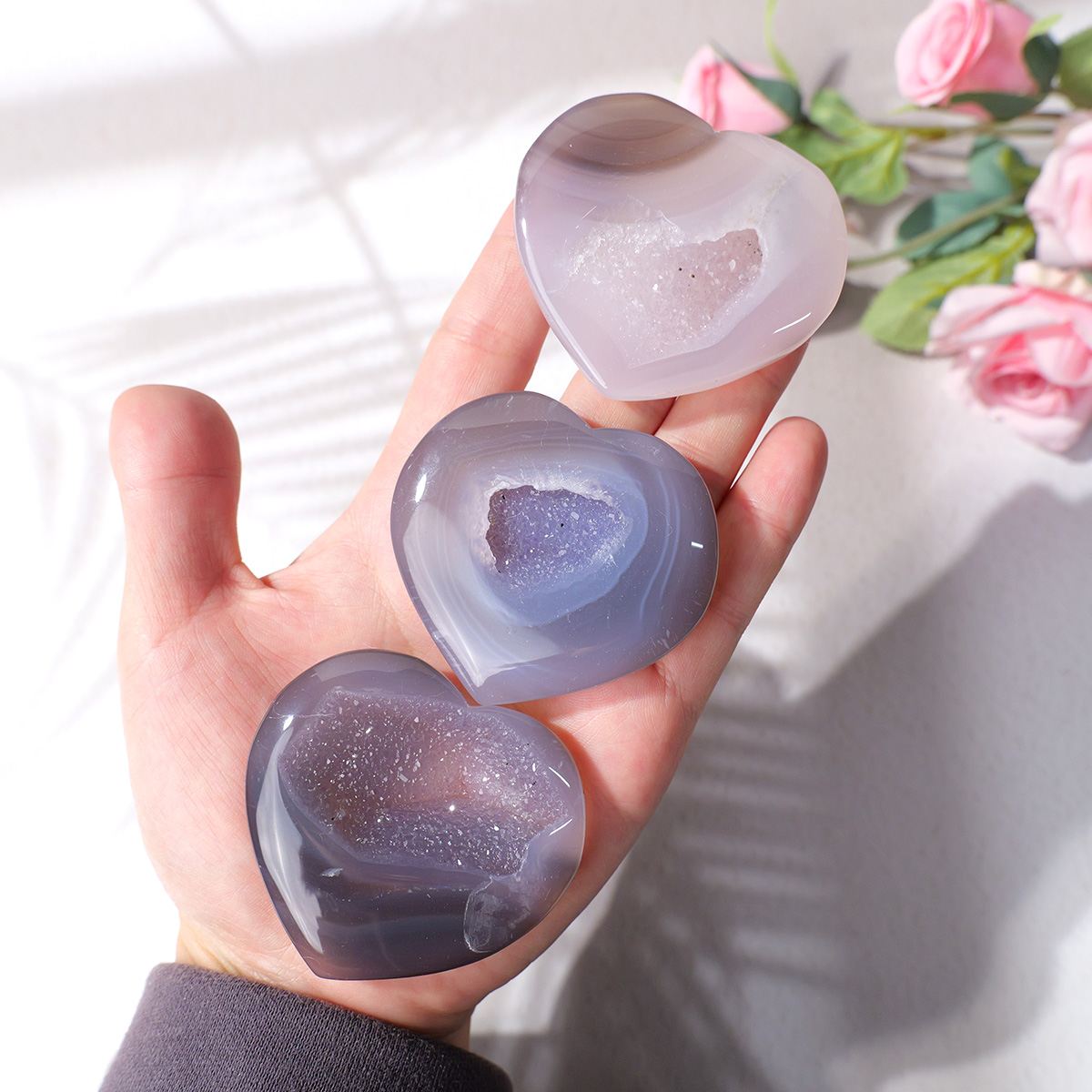 1PC Natural Agate Love Heart S - огляд і ціна Art Craft Mother'S Day