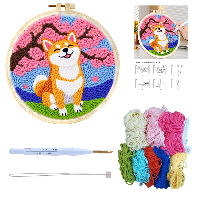 Punch Needle Starter Kits Dog  - огляд і ціна Punch Needle Kit