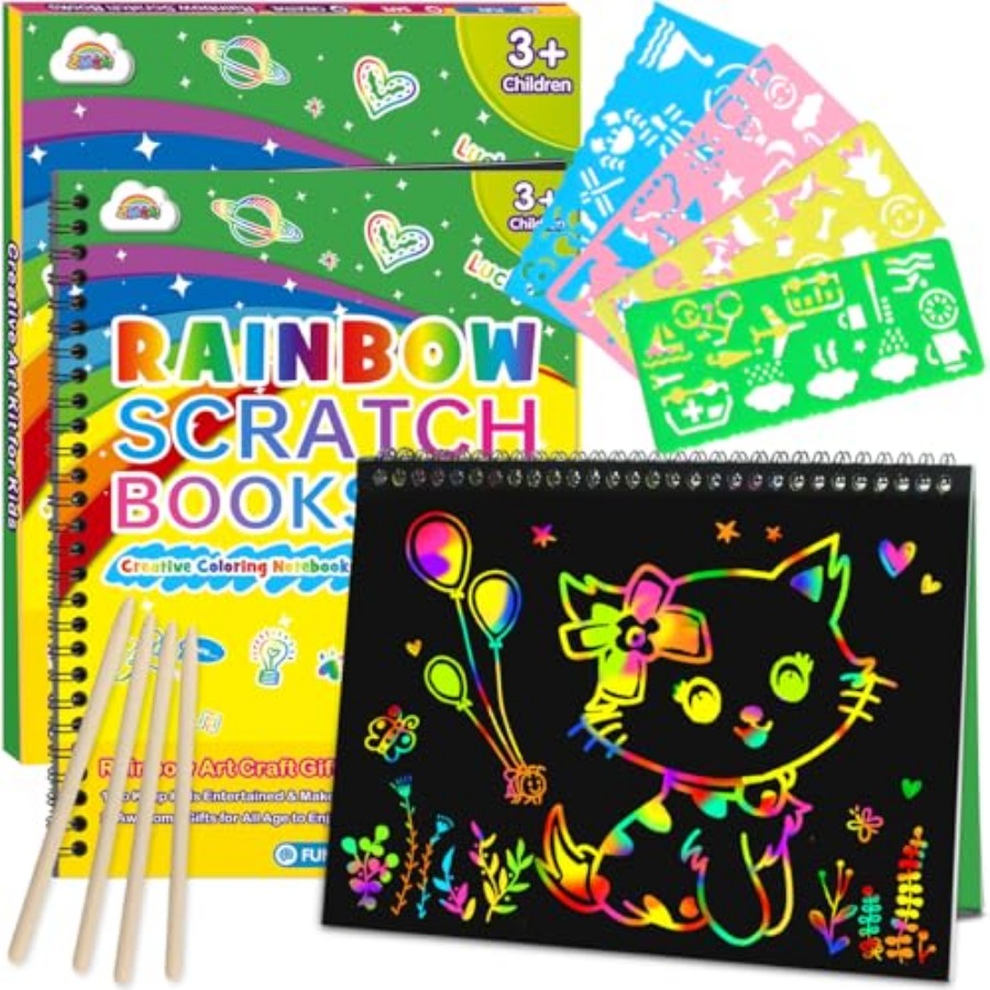 2 Pack Rainbow Scratch Paper N - огляд і ціна Art Craft Rainbow