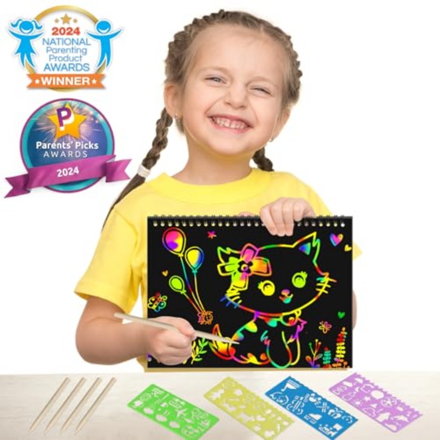2 Pack Rainbow Scratch Paper N - огляд і ціна Art Craft Rainbow
