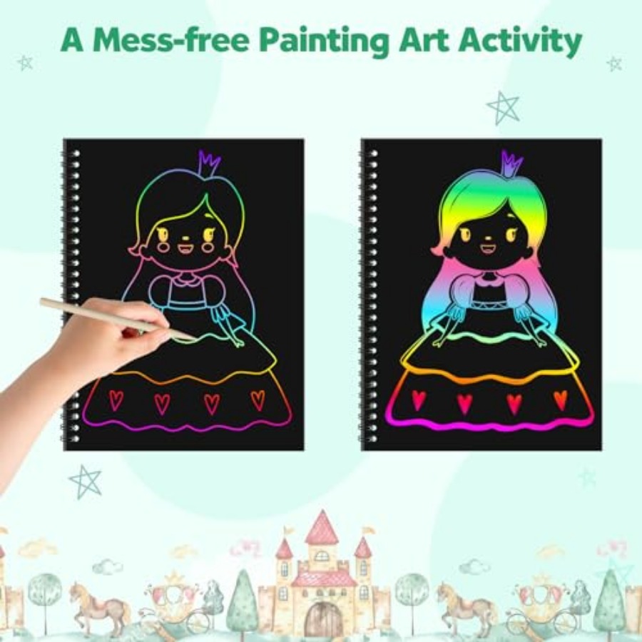 2 Pack Rainbow Scratch Paper N - огляд і ціна Art Craft Rainbow